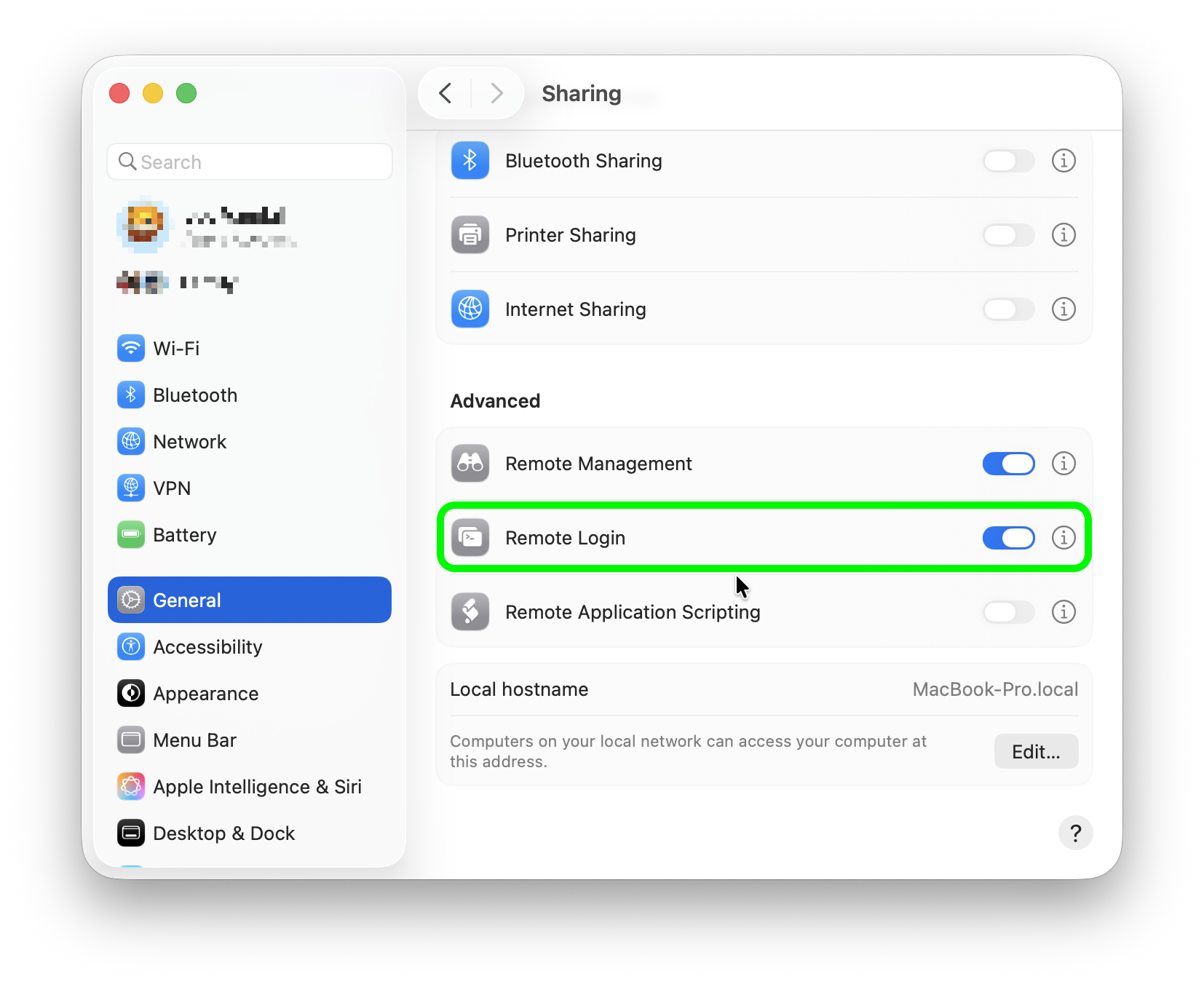 Macos 26 Fjärrinloggning