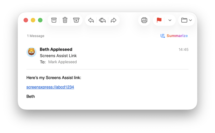 Link via e-mail